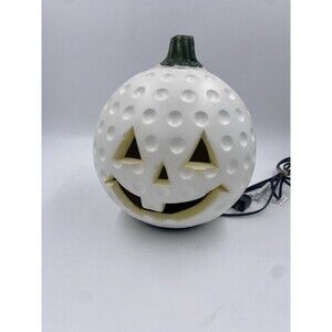 Halloween Jack O Lantern Golf Ball Lighted Display Blow Mold Scuffs